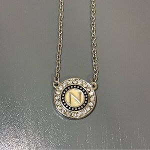 Silver Monogram Pendant Necklace